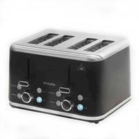 Brabantia Black Four Slice Toaster