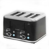 Brabantia Black Four Slice Toaster