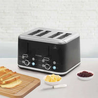 Brabantia Black Four Slice Toaster