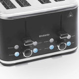 Brabantia Black Four Slice Toaster