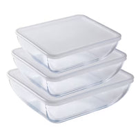 Ocuisine 3 Piece Casserole Set With Lids