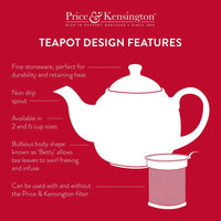 Price & Kensington 6 Cup /1100ml Traditional Teapots