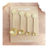 Assemble Printemps Set of 4 Gold Measuring Spoons